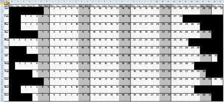 2017 Calendar Download 17 free printable Excel templates (.xls)