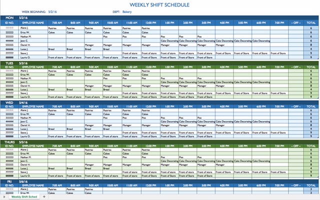 3 Crew shift scheduling | Shiftwork Solutions LLC Shift Schedule 
