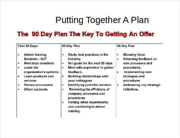 30 60 90 Day Plan Template 20+ Free Word, PDF, PPT, Prezi 