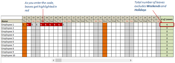 Free Excel Leave Tracker Template (Updated for 2017)