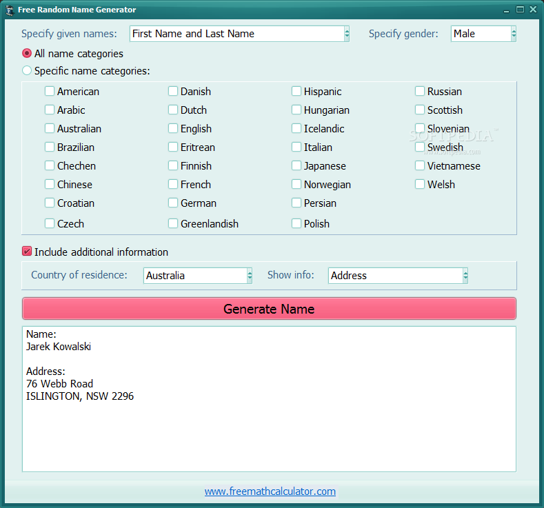 Free Random Name Generator Download Free Random Name Generator Download