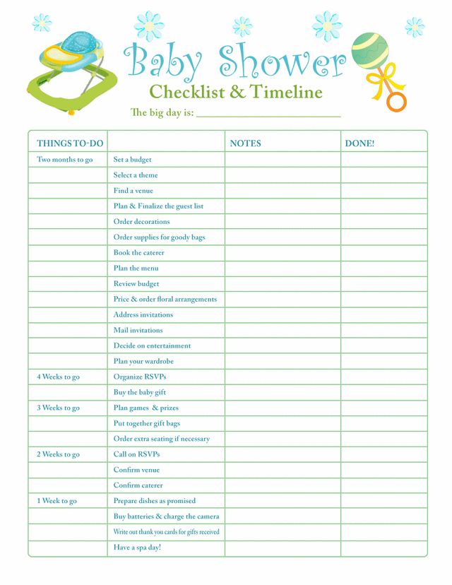 Interesting Baby Shower Planner Template 57 For Your Best Baby 