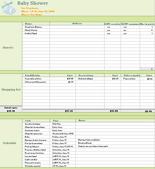 Marvellous Baby Shower Planner Template 81 For Your Thank You 