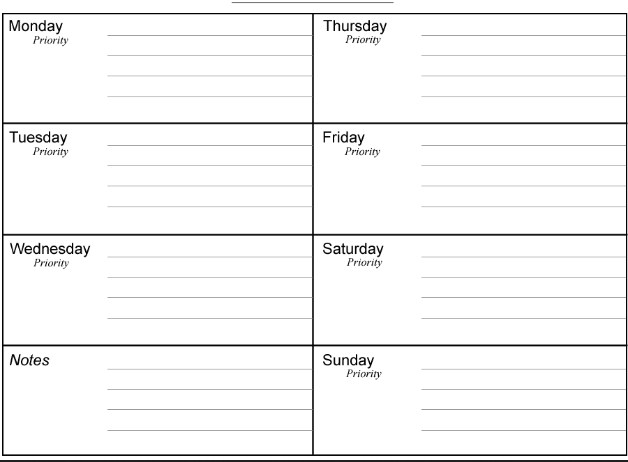 Monthly Calendar Template | weekly calendar template