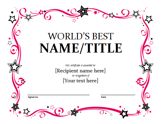 Certificate Templates | Free Word Templates