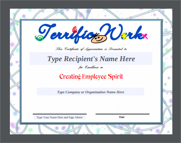 Sample Certificate of Appreciation Temaplate 12+ Download 