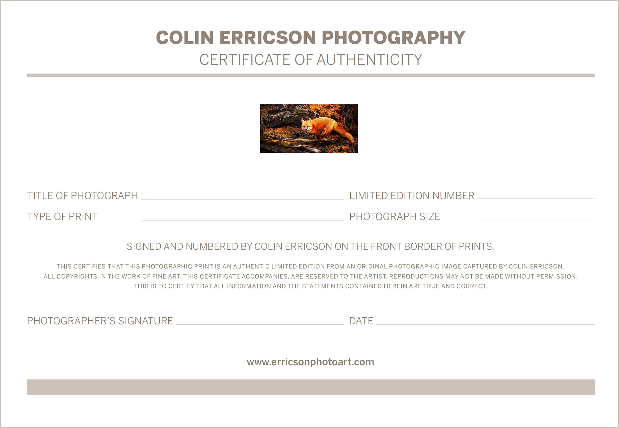 Certificate Of Authenticity : Template | | Naina.co Certificate Of Authenticity : Template | | Naina.co