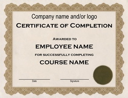 Completion Template Word Free | Certificate Templates