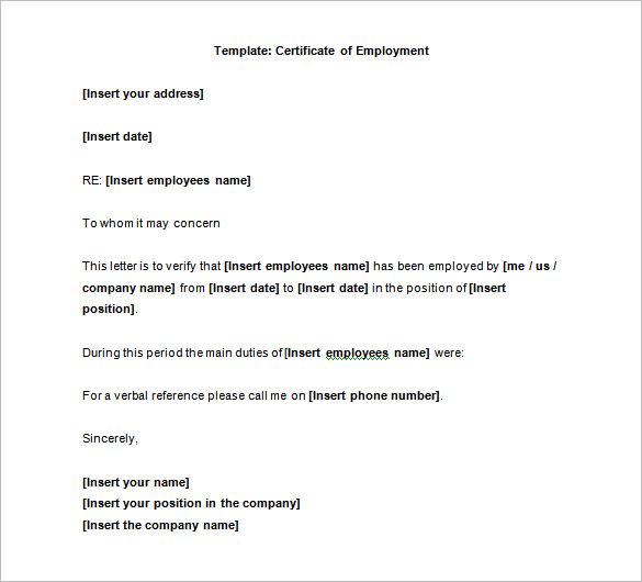 Employment Certificate 36+ Free Word, PDF Documents Download 