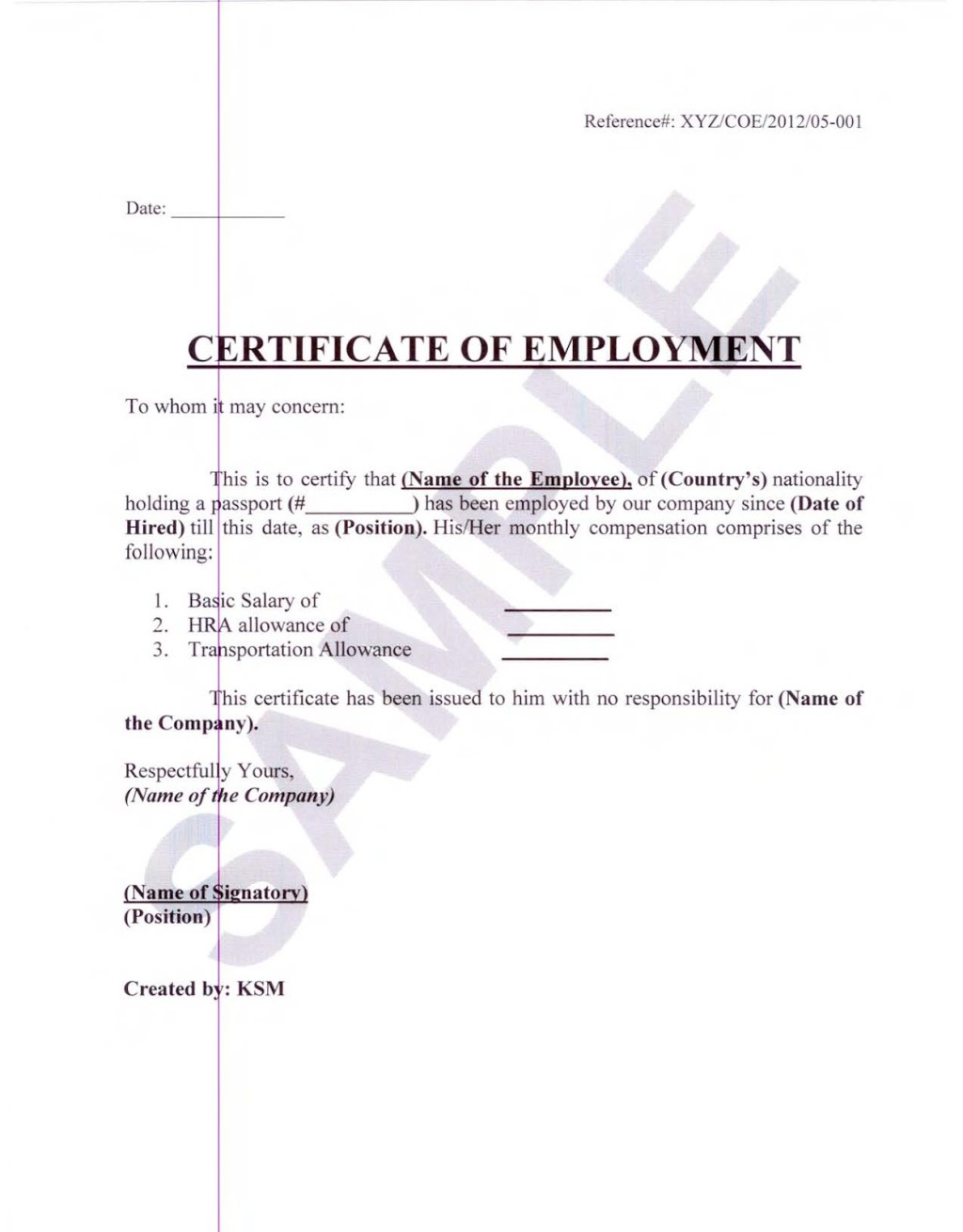 Salary Certificate Template 28+ Free Word, Excel, PDF, PSD 