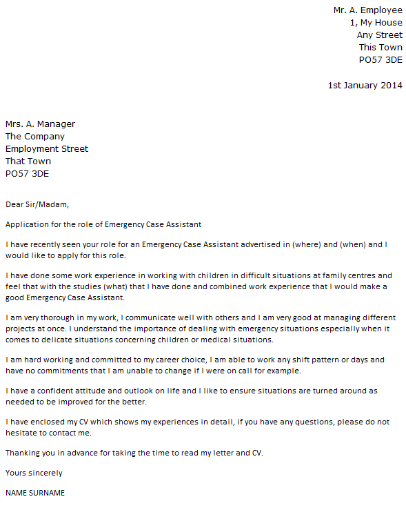 Letter Of Application Work Experience | Professional Writing Website