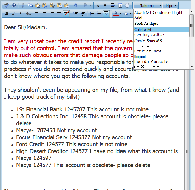 Credit Repair Letter Library, FREE Credit Repair Letters 