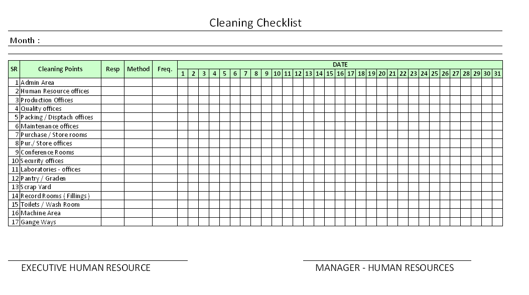 Office Cleaning Schedule Templates 7+ Free Word, PDF Format 