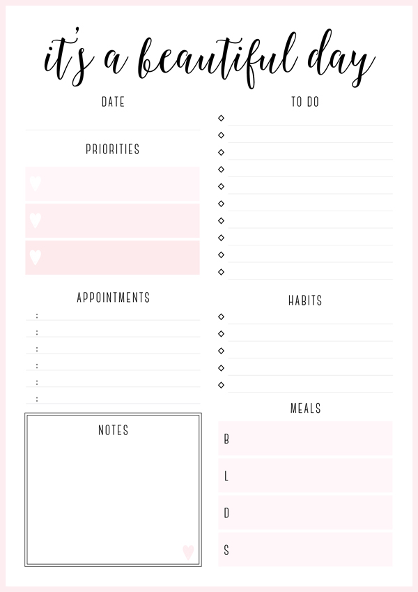 FREE PRINTABLE IRMA DAILY PLANNERS eliza ellis