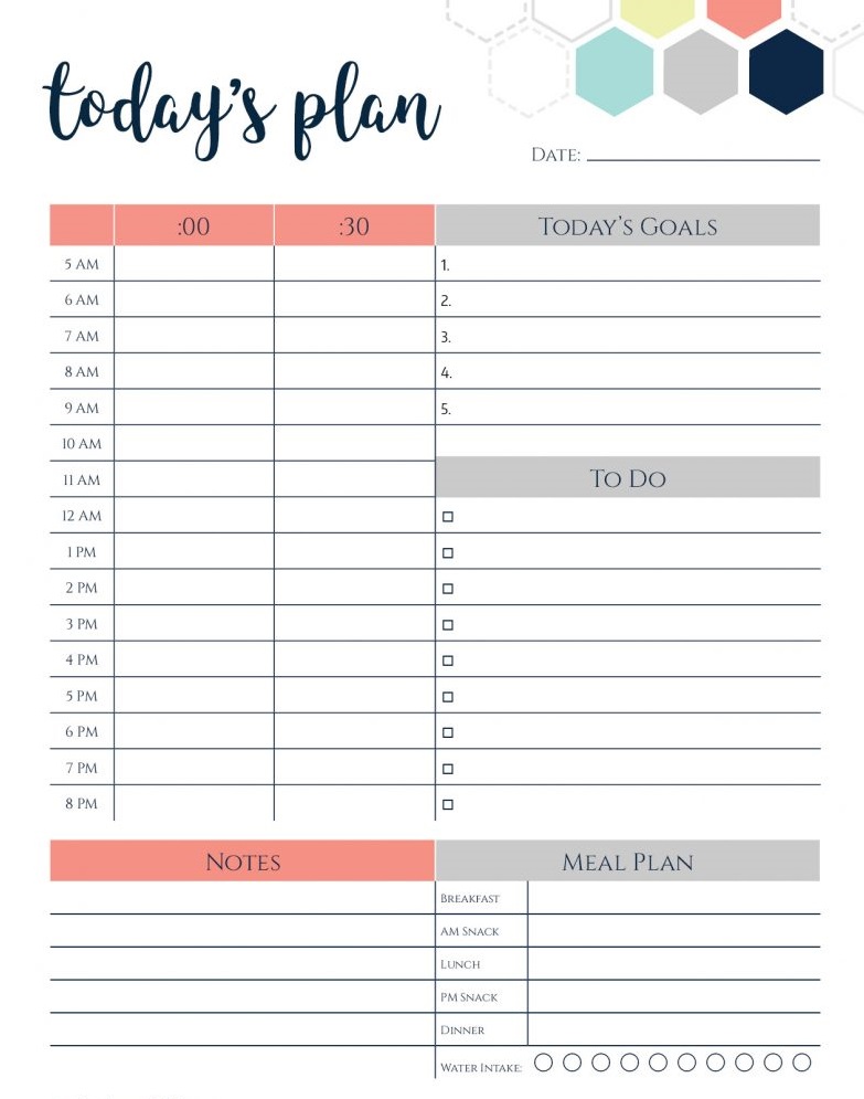 Daily Planner Template Free | Free Business Template