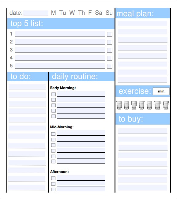 46 of the Best Printable Daily Planner Templates | Kitty Baby Love