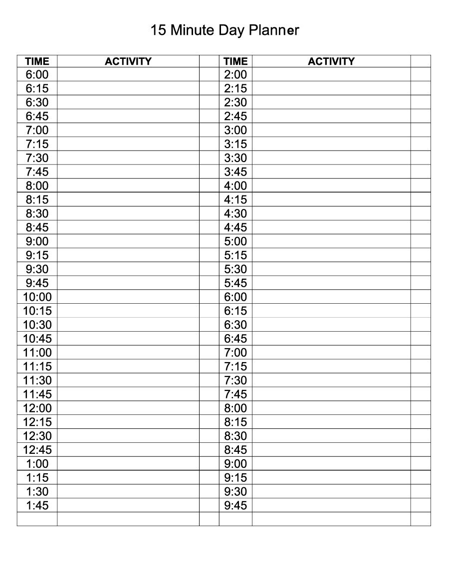 Daily Planner Template Free | Free Business Template