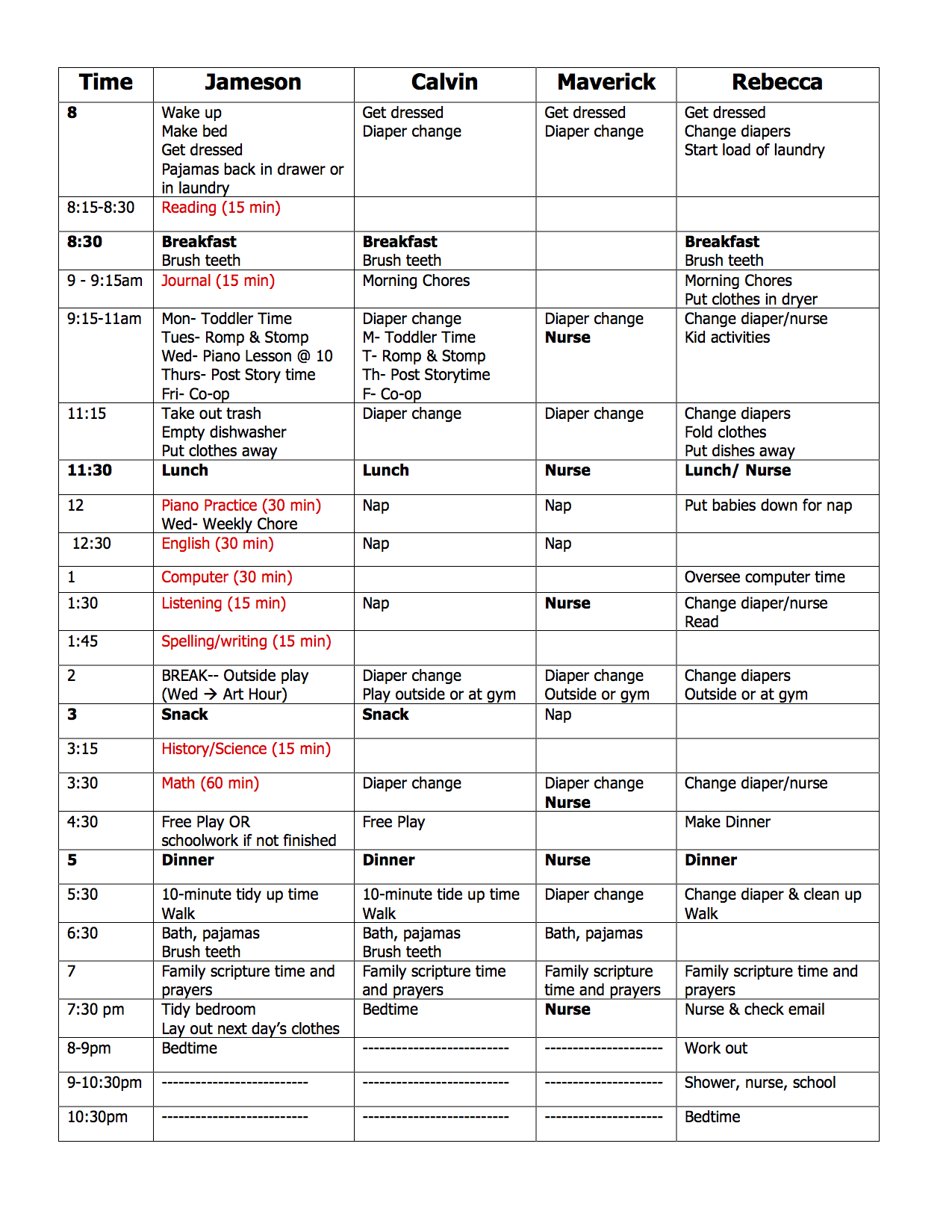 6th Grade Daily Homeschool Schedule Confessions of a Homeschooler