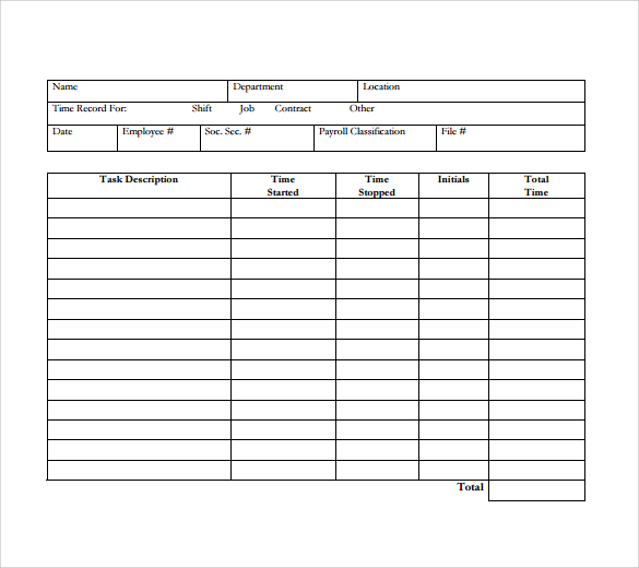 12+ Daily Timesheet Templates – Free Sample, Example Format 