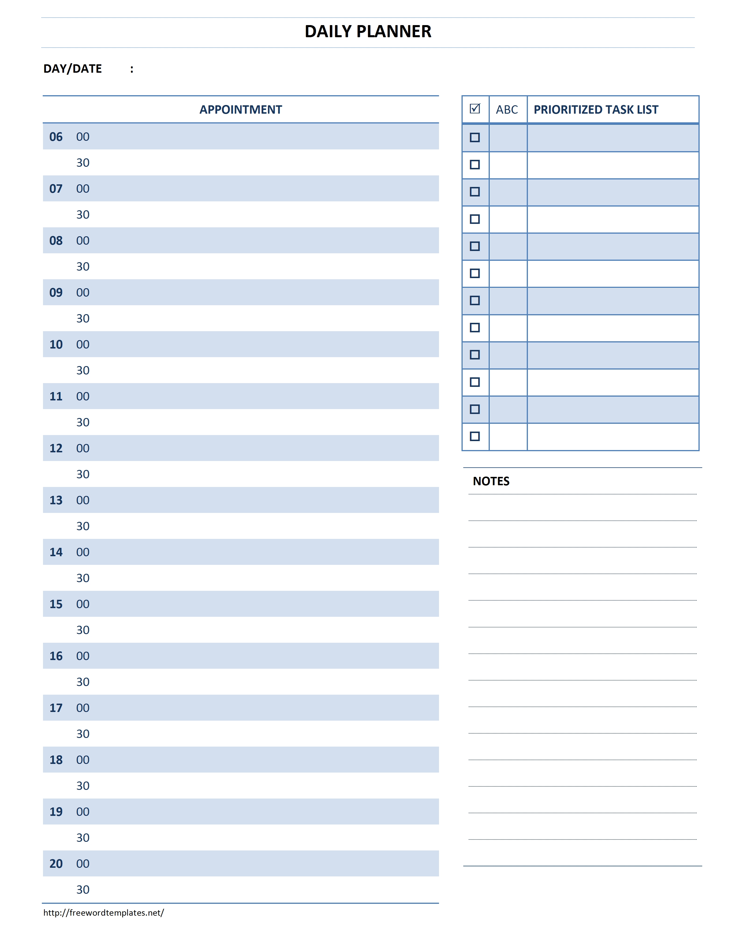 2017 Family Day Planner Free Printable Templates