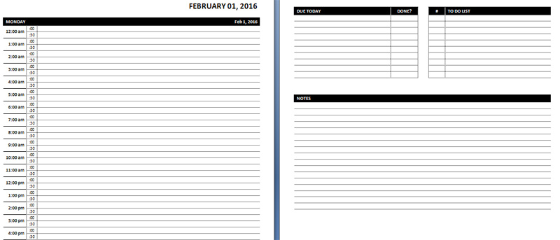 Printable Schedule Templates in Word and Open Office Format