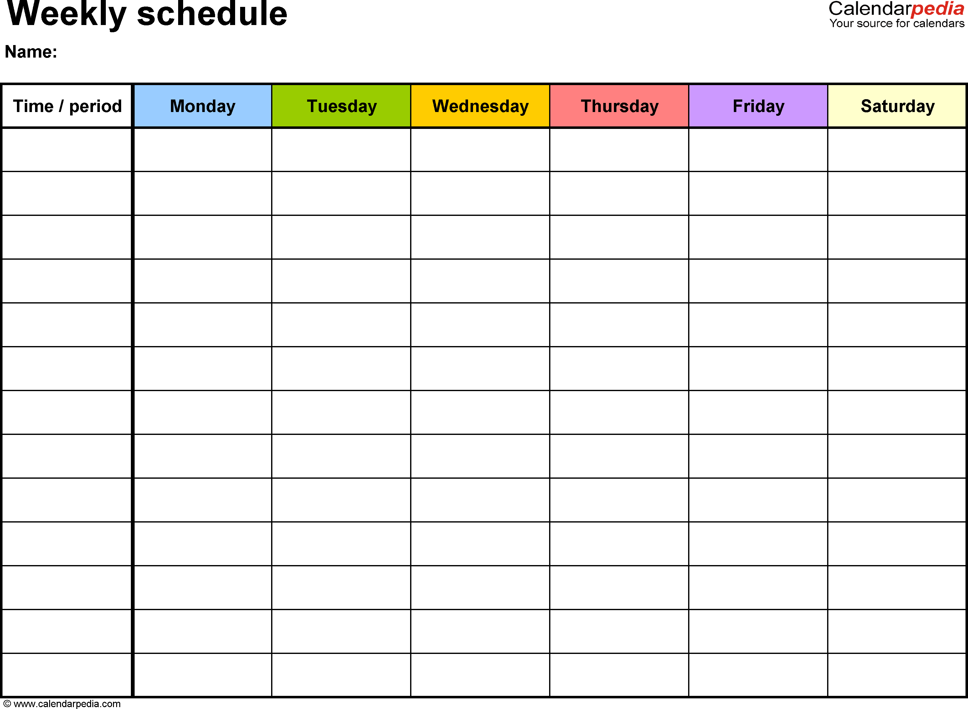 Daily & Weekly MS Word Planner Templates | Office Templates Online