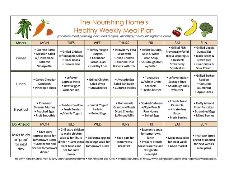 Meal Plan Template 16+ Free Word, PDF, PSD, Vector Format 