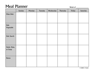 Free Meal Planning Template! | This Mommy Cooks Dinner | Clean 