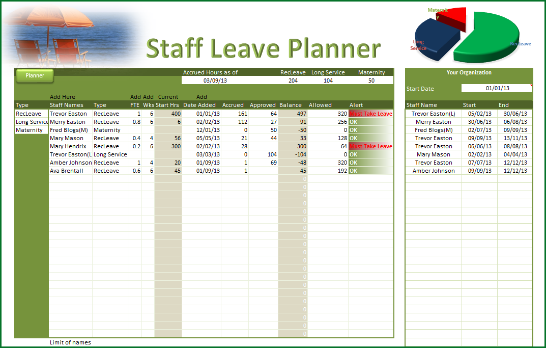 Employee Vacation Planner