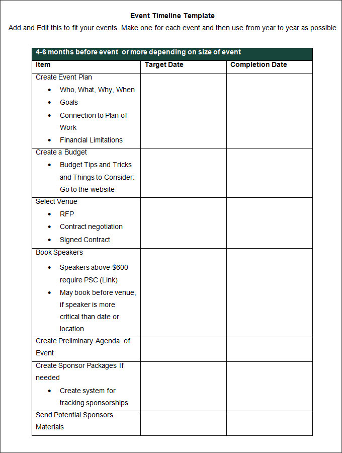 event planning powerpoint template 5 event timeline templates free 