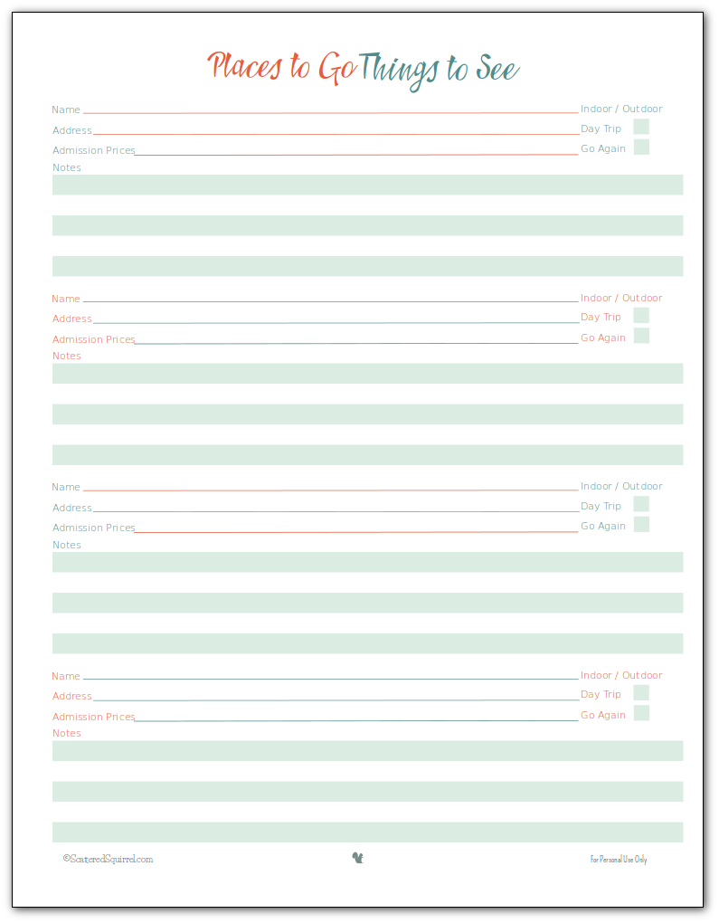 Family Vacation Planner Template | eXLtemplates