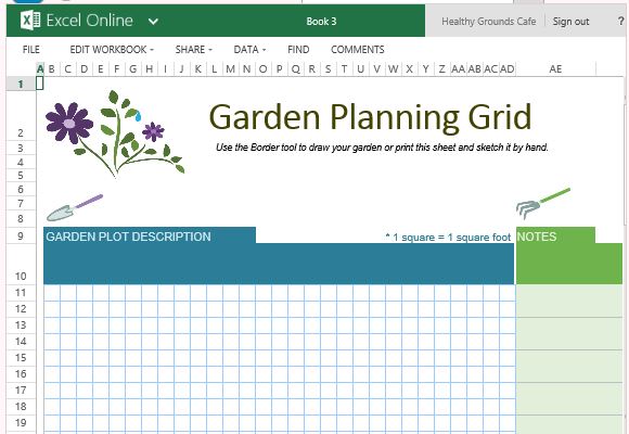 Free Garden Planner Template For Excel Online