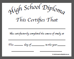 High School Diploma Template Printable Certificate Templates!!