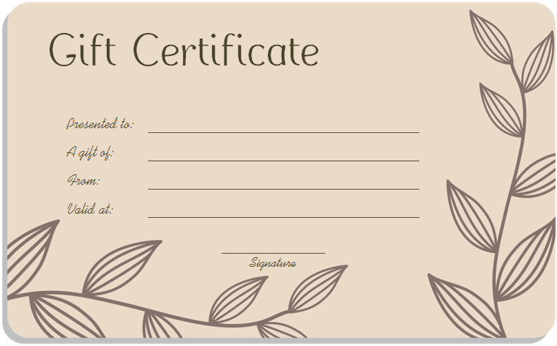 Gift Certificates Templates | Business Plan Template