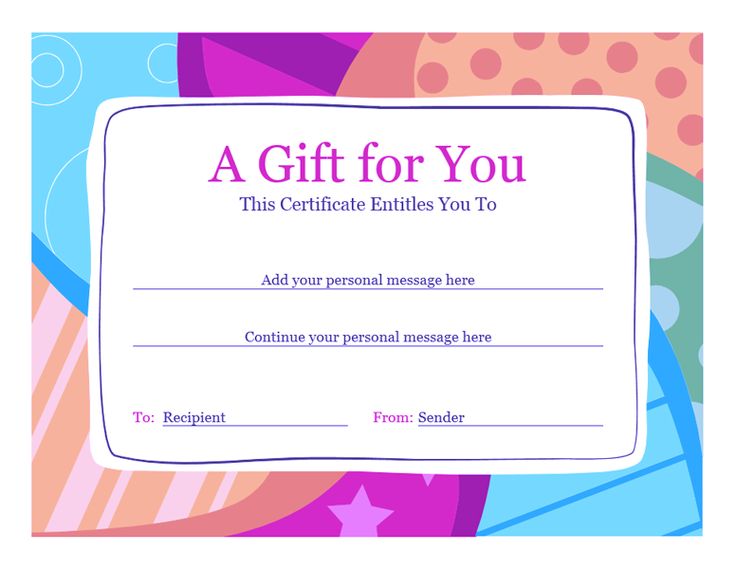 gift certificates templates | Free printable gift certificate 