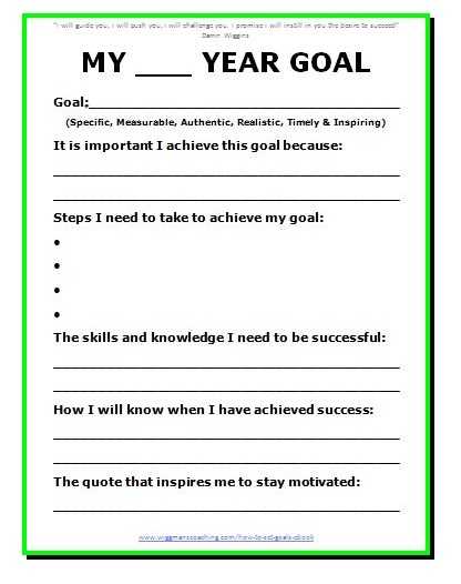 Free Goal Setting Templates to Achieve Your Goals