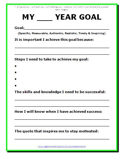 Goal Setting Template 3+ Free Word, PDF Document Download | Free 