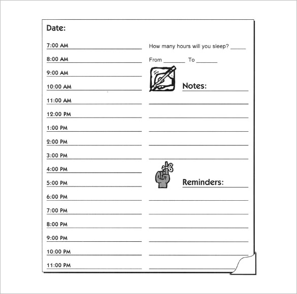 Hourly Schedule Template 25+ Free Word, Excel, PDF Format | Free 