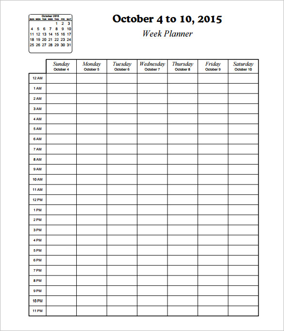 Hourly Schedule Template – 10+ Free Sample, Example Format 