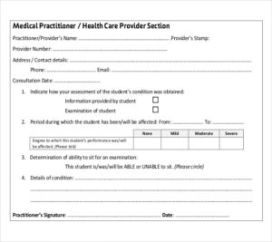 fake medical certificate template