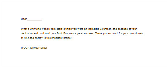 Volunteer Thank You Letter – 10+ Free Sample, Example Format 