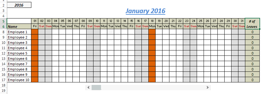 Free Excel Leave Tracker Template (Updated for 2017) Free Excel Leave Tracker Template (Updated for 2017)
