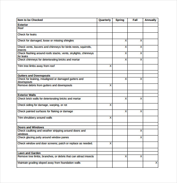 Preventive Maintenance Schedule Template 30+ Free Word, Excel 