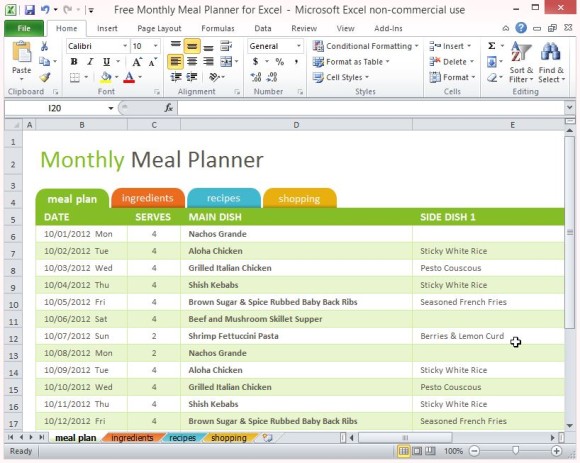 Sample Meal Planning Template 16+Download Free Documents in PDF 