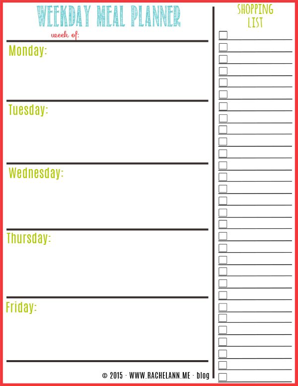 Best 25+ Meal planning templates ideas on Pinterest | Menu 