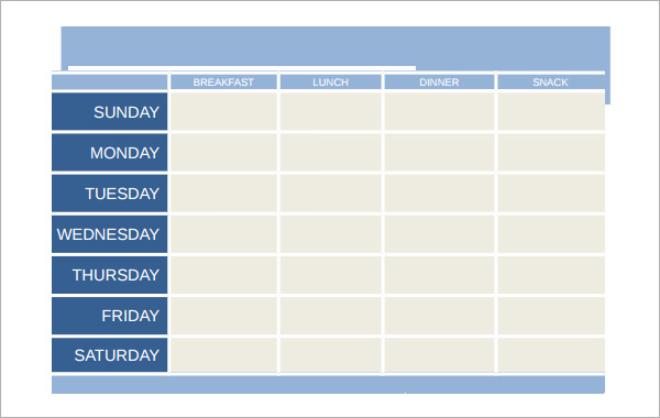 Meal Plan Template 16+ Free Word, PDF, PSD, Vector Format Meal Plan Template 16+ Free Word, PDF, PSD, Vector Format