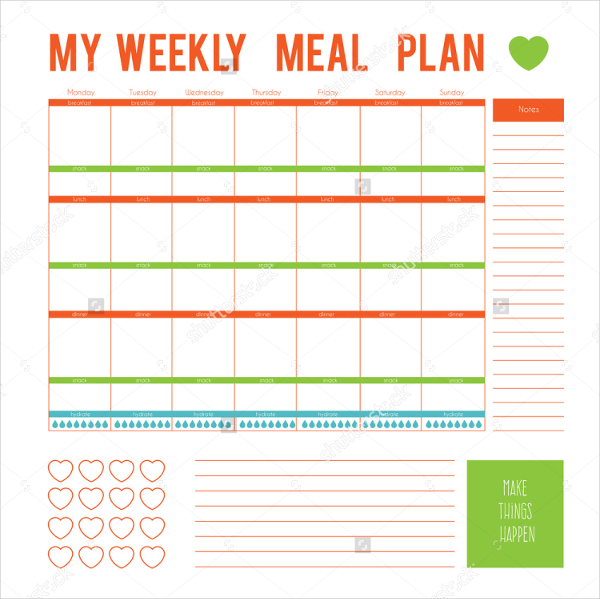 Meal Plan Template 16+ Free Word, PDF, PSD, Vector Format 