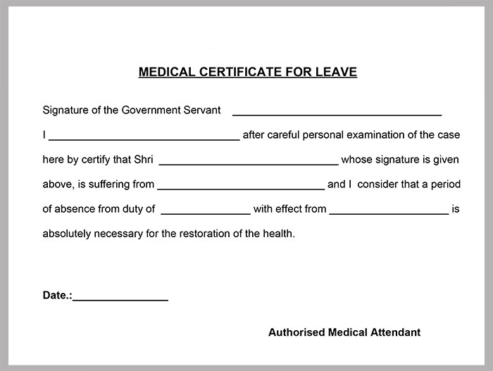 Medical Certificate Template