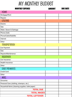 Monthly Budget Planner I made @ Anderson Publications | Graphic 