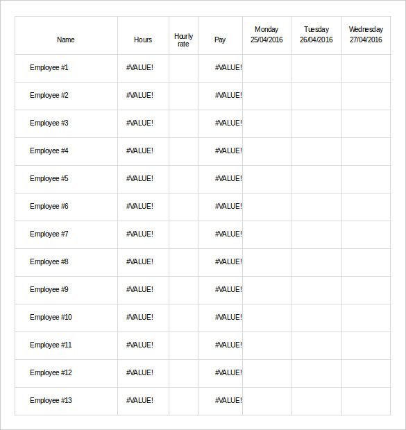 Monthly Work Schedule Template 26+ Free Word, Excel, PDF Format 